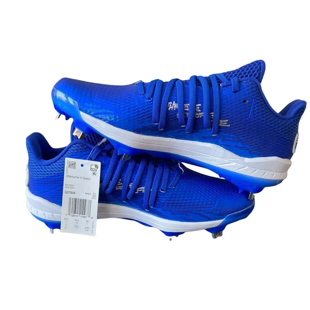 Adidas Adizero Afterburner 6 Speed Baseball Cleats Mens Size 7 Royal Blue G27656
